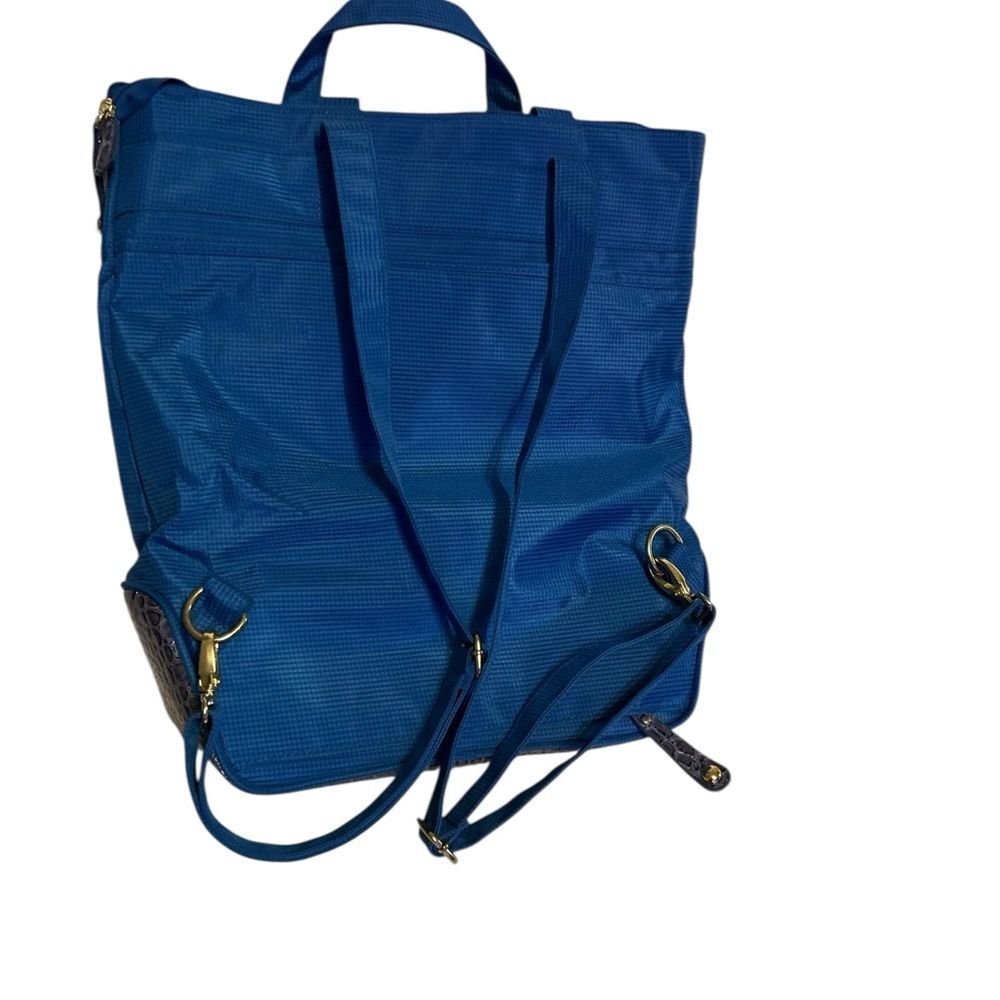 Samantha Brown  Blue Laptop Bag with Crocodile Pattern/ Travel - Picture 2 of 16